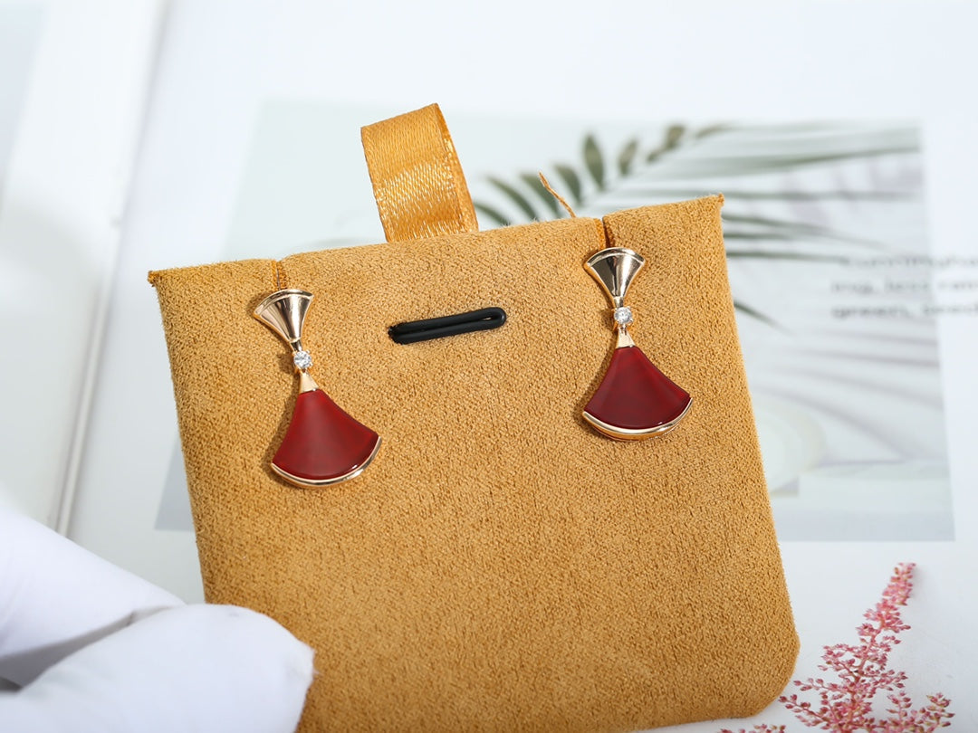 [Angela Jewellery]DREAM Carnelian PINK GOLD EARRINGS