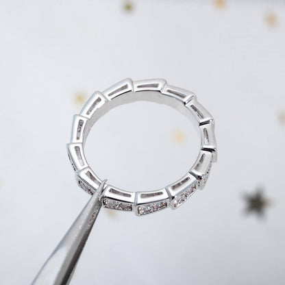 [Angela Jewellery]SERPENTI RING SILVER DIAMOND PAVED 3MM