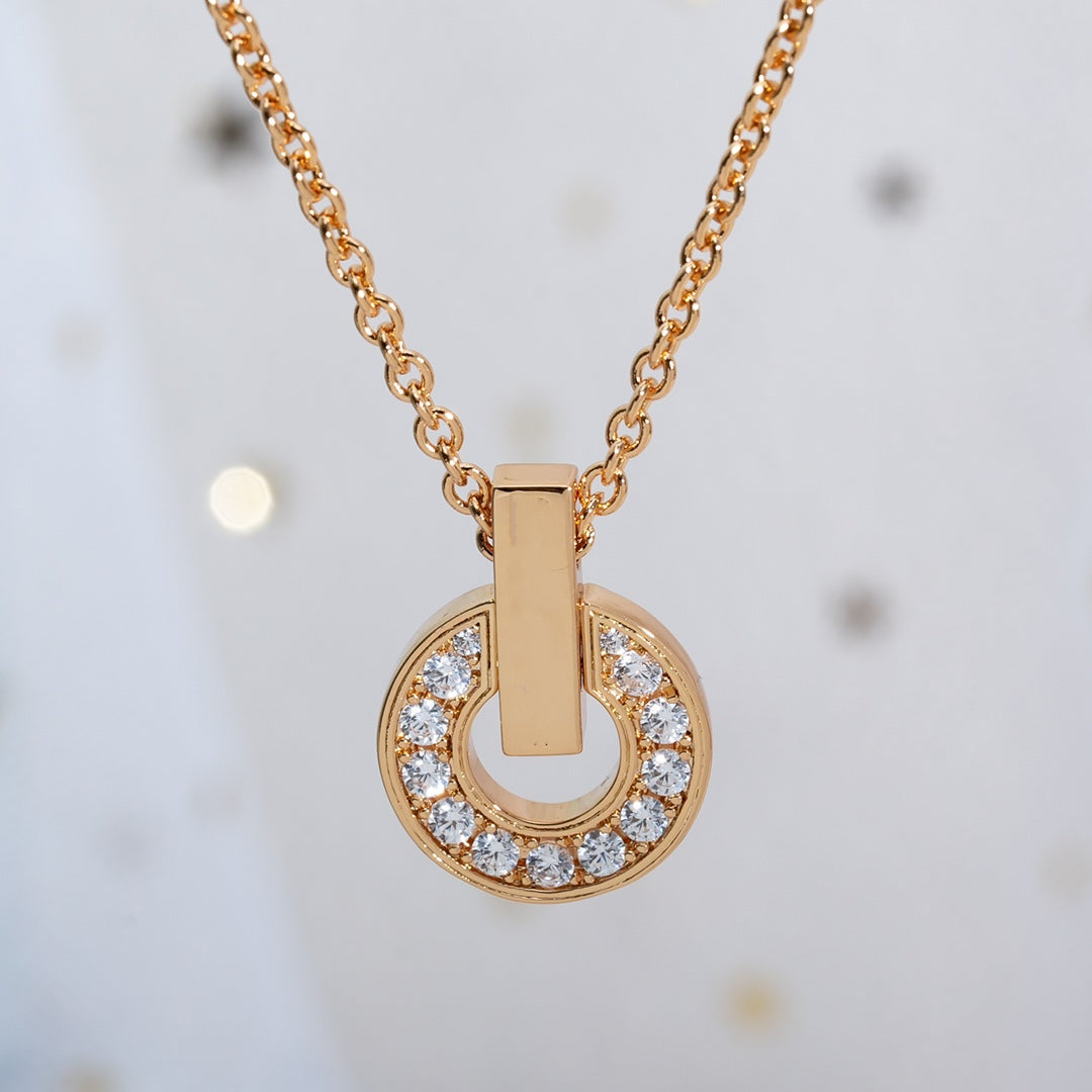 [Angela Jewellery]GARI NECKLACE PINK GOLD DIAMOND