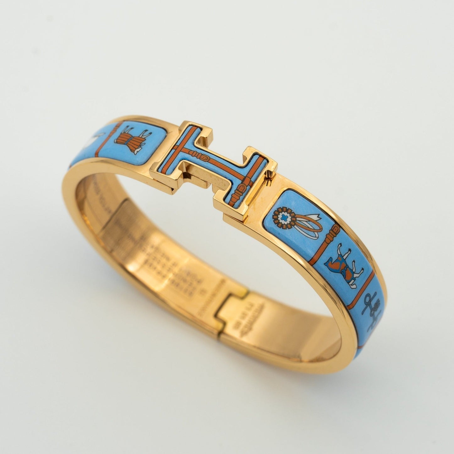 [Angela Jewellery]H PINK GOLD BRACELET BLUE CERAMIC