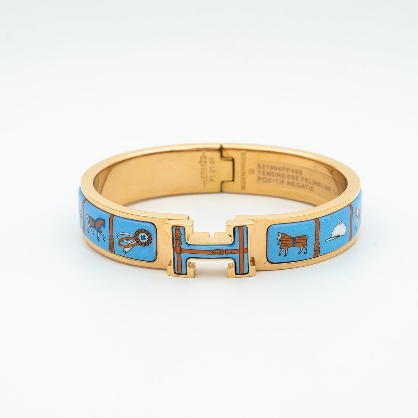 [Angela Jewellery]H PINK GOLD BRACELET BLUE CERAMIC