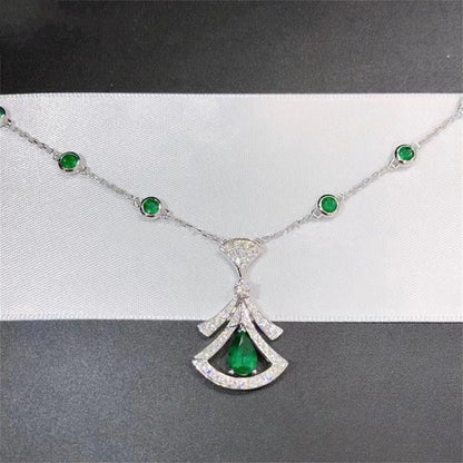 [Angela Jewellery]DREAM NECKLACE MALACHITE DIAMOND SILVER